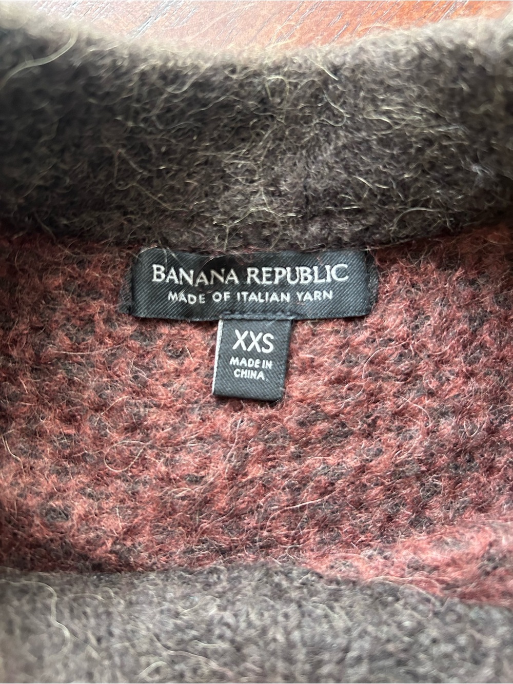 Banana Republic Brown and Rust Textured Knit Sweater 50% alpaca - Picture 3 of 7